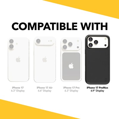 cellhelmet Fortitude MagSafe Phone Case for Apple iPhone 17 Pro Max, Black (CF-123-BLK)