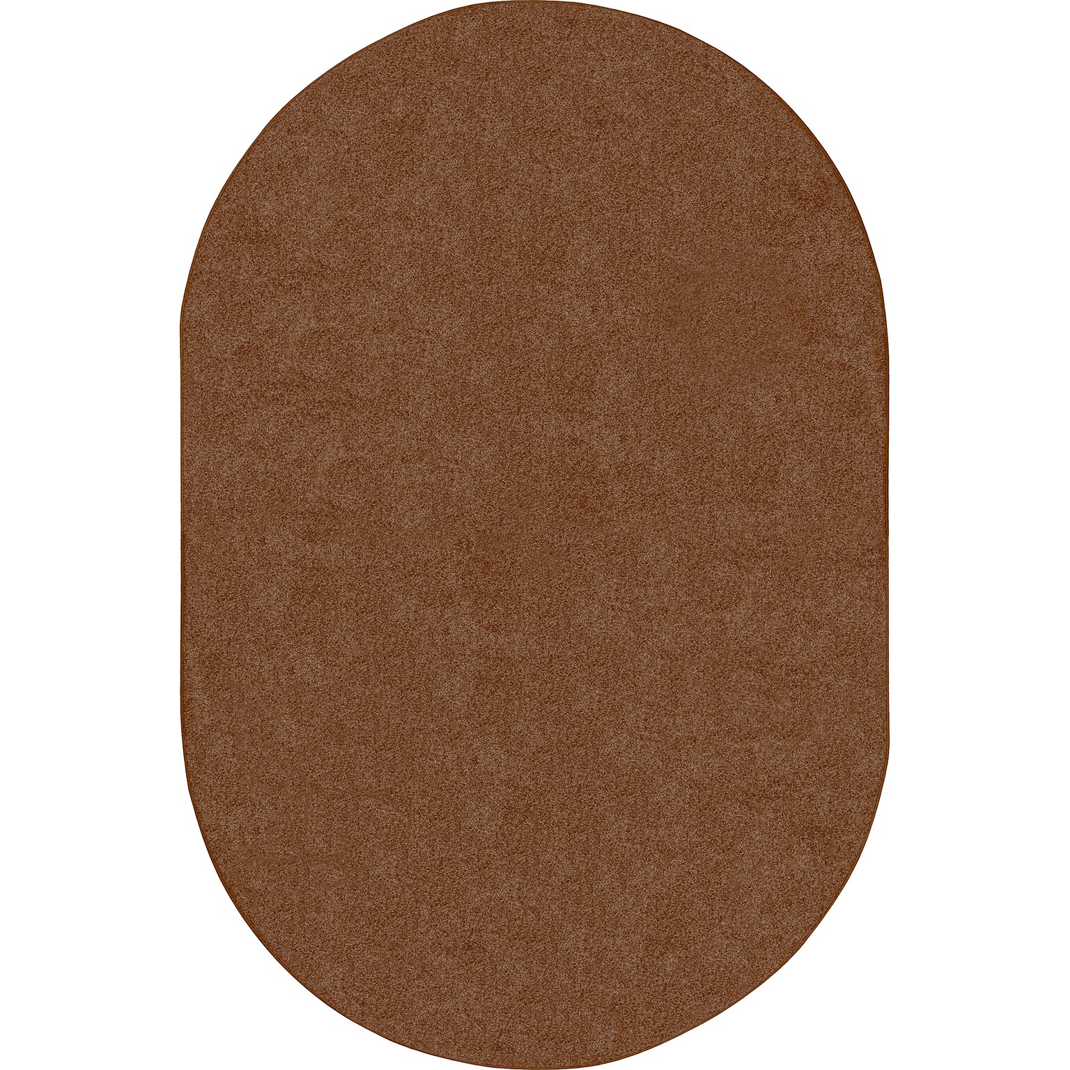 Joy Carpets Endurance Polyester 6 x 9 Oval Machine Tufted Rug, Brown (80QQ-10)