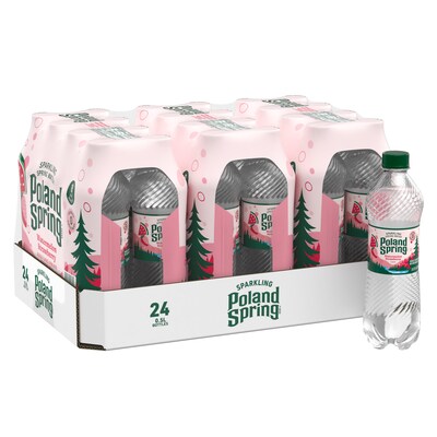 Poland Spring Watermelon Strawberry Sparkling Purified Water, 16.9 oz., 24/Carton (19991098)