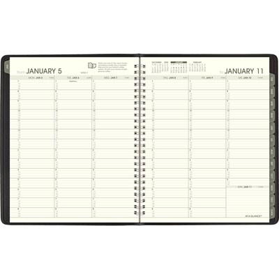 2026 AT-A-GLANCE Recycled 7 x 8.75 Weekly & Monthly Appointment Book, Faux Leather Cover, Black (70-951G-05-26)