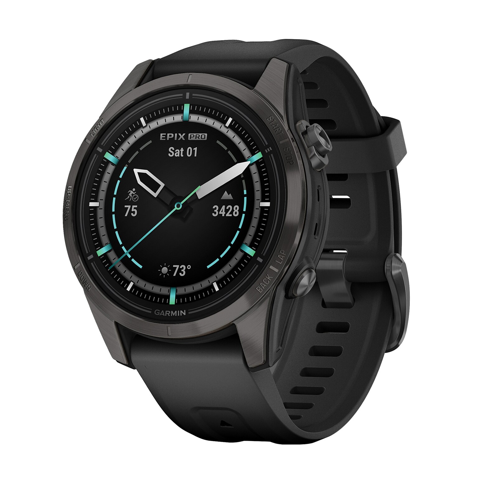 Garmin epix Pro Gen 2 Sapphire Edition Smartwatch, Carbon Gray & Black, 42mm (GRM0280214)