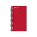 Staples® Memo Books, 3 x 5, College Ruled, Assorted Colors, 75 Sheets/Pad, 5 Pads/Pack (TR11493)