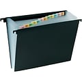 Quill Brand® Hanging Expanding File, 12 Pockets, Letter Size, Black (11404-QCC)
