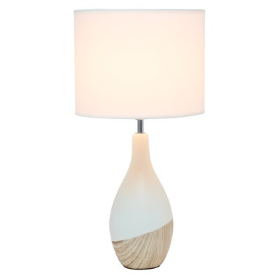 Simple Designs Strikers Basic Table Lamp, Light Wood (LT1118-LWD)