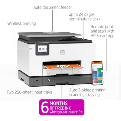 HP OfficeJet Pro 9025e Wireless Color All-in-One Printer Includes 6 months of FREE Ink with HP+ (1G5