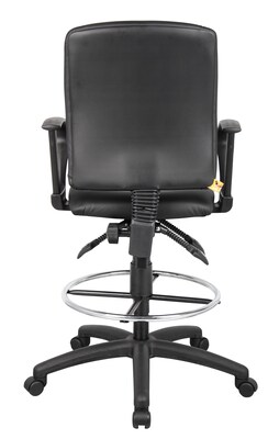 Boss® Multi-Function LeatherPlus Drafting Stool w/ Loop Arms