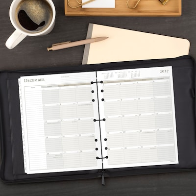 2027 AT-A-GLANCE 11" x 8.5" Weekly & Monthly Planner Refill, White/Brown (491-285-27)