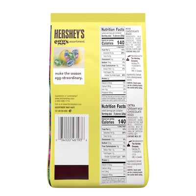 HERSHEYS Assorted Chocolate Eggs Candy Variety Bag, 29.33 oz. (HEC46193)