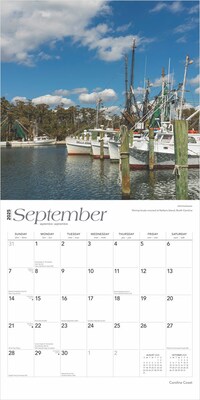 2025 BrownTrout Carolina Coast 12" x 12" Monthly  Wall Calendar (9781975474591)