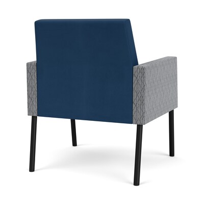 Lesro Mystic Lounge Vinyl Guest Chair, Patriot Plus Blue Ridge/Adler Gray Flannel (ML1101.SBK-02PPBR.03PPBR.04ADGF)