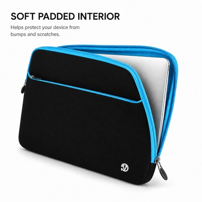 Vangoddy 17" Laptop Sleeve, Black/Blue (NBKLEA255)