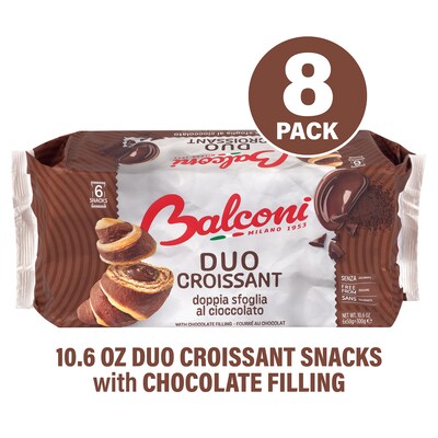 Balconi Duo Croissant Chocolate Croissants, 48/Pack (600-04187)
