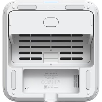 Ubiquiti UNAS 3.5" 2.5GbE USB-C External SATA III Hard Drive Enclosure, HDD, White (UNAS-2-W)