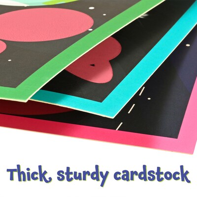 Ready 2 Learn Magic Scratch Paper, Space, 8.25" x 8.25", Multicolored, 10 Boards/Set (CE-10154)