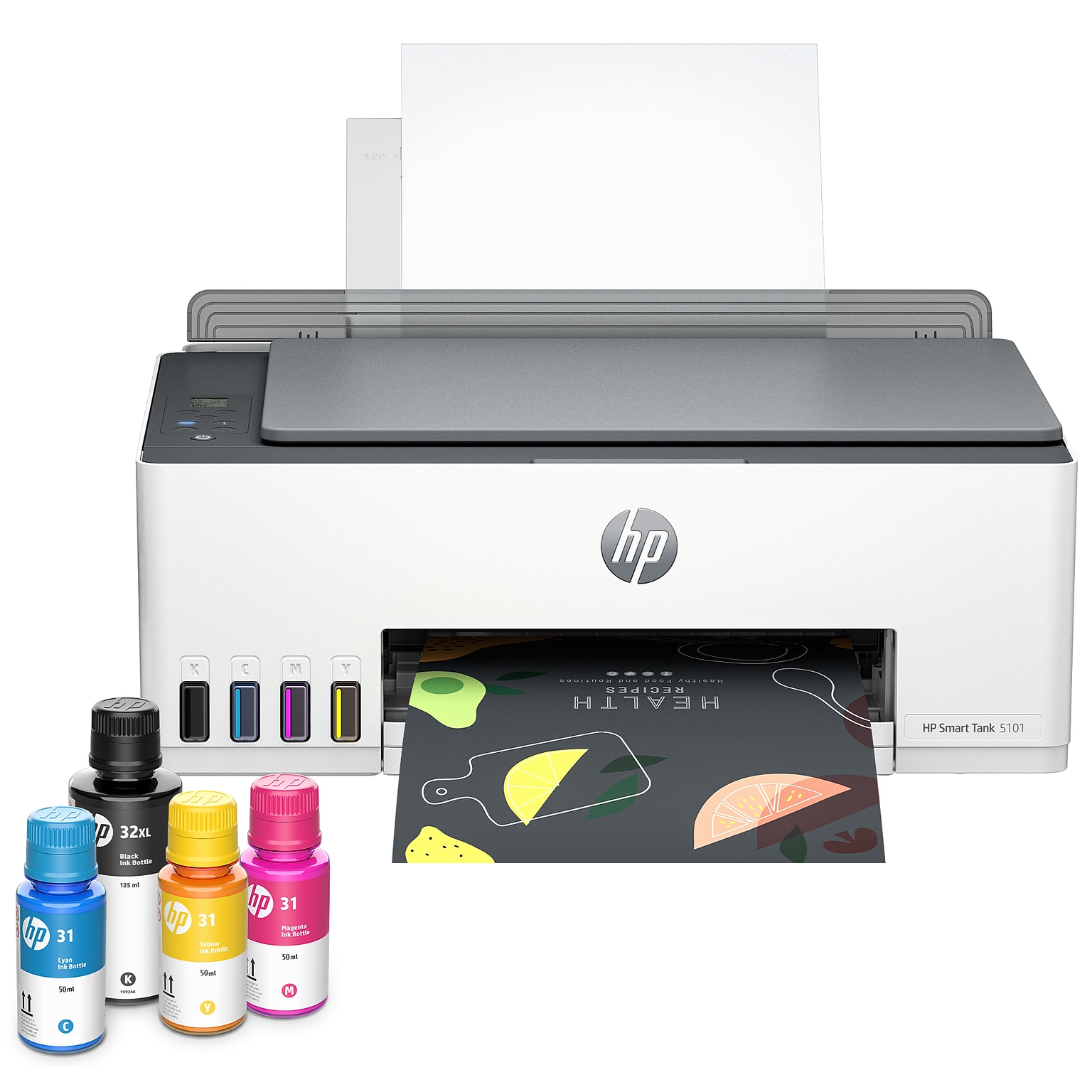 HP Smart Tank 5101 Wireless All-in-One Color Ink Tank Printer Scan, Copy, 2 Years Ink Included, AI Enabled (1F3Y0A)