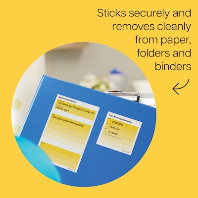 Post-it Appointment Notes, 3.9" x 5.7", Yellow/White, 50 Sheet/Pad, 24 Pads/Pack (660-24CP-PI)