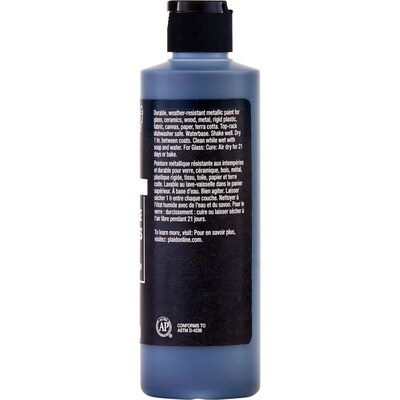 FolkArt Acrylic Paint Metallic, 8oz., Charcoal Black, 3/Pack(FLK4693-3)