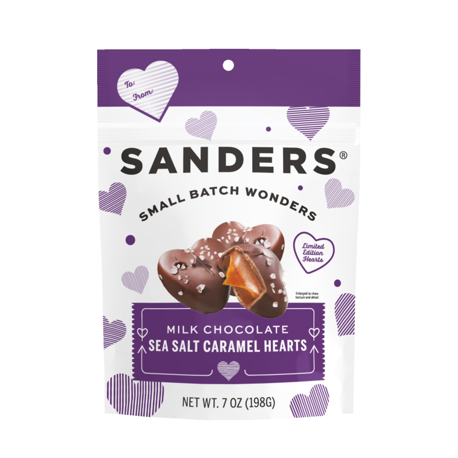 Sanders Milk Chocolate Sea Salt Caramel Hearts, 7 oz.(MRY31141)