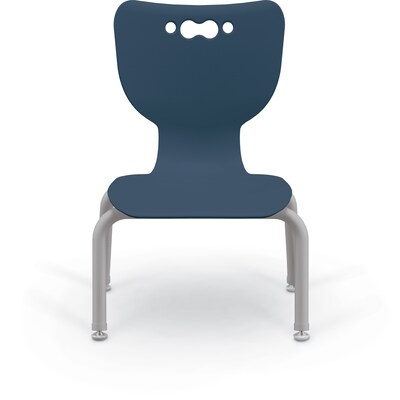 MooreCo 10" Hierarchy Student Chair with 4 Legs, Navy/Platinum Base (703673561792)