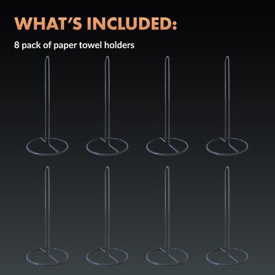 Newhouse Paper Towel Holder, Gray, 8/Pack (NHPTH-001-8PK)