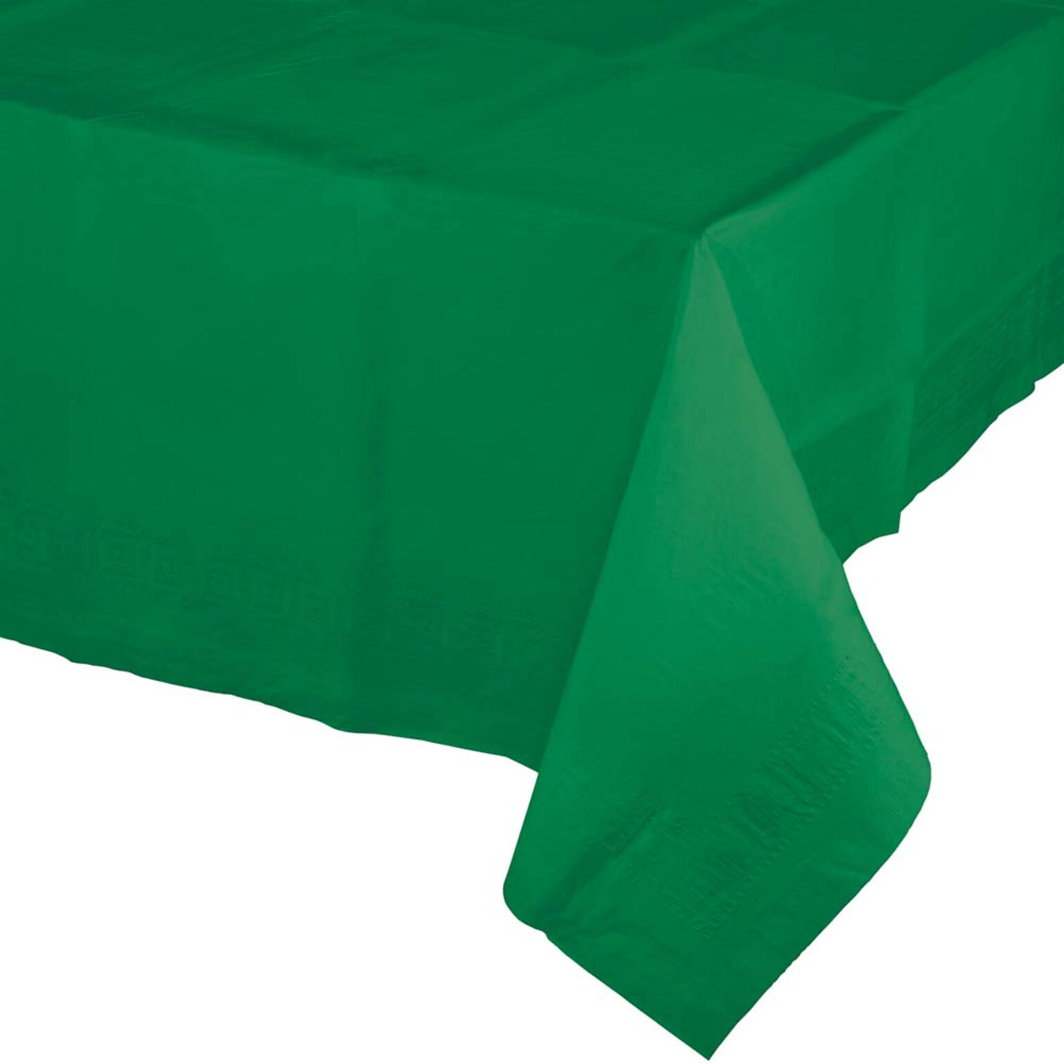 Creative Converting Touch of Color Paper Tablecloth, Emerald Green, 6/Pack (710201)