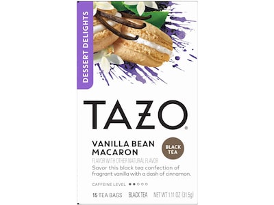 Tazo Vanilla Bean Macaron Black Tea Bags, 15/Box (67821469)