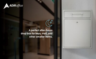 AdirOffice Steel Large Wall Mounted Drop Box Interoffice Mailbox, Key Lock, White (631-04-WHI)