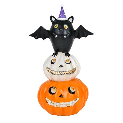 National Tree Company 22" Pre-Lit Bat Standing on Pumpkins (HH75-HP203241Z1)
