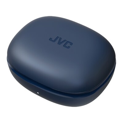JVC Fitness True Wireless Earbuds with Microphone, Earhooks & Charging Case, Bluetooth, Blue (HA-EC25T)