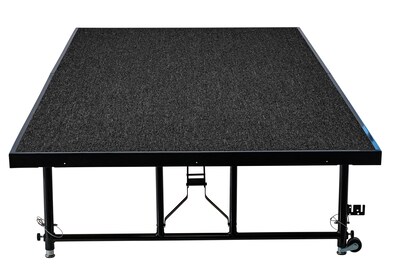 NPS 24" - 32" Height Adjustable Transfix Stage Platform, 4' x 8', Black Carpet (TFXS48962432C10)