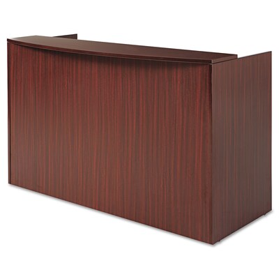 Alera® Valencia Series Reception Desk w/Counter, 71w x 35-1/2d x 44-3/4h, Mahogany