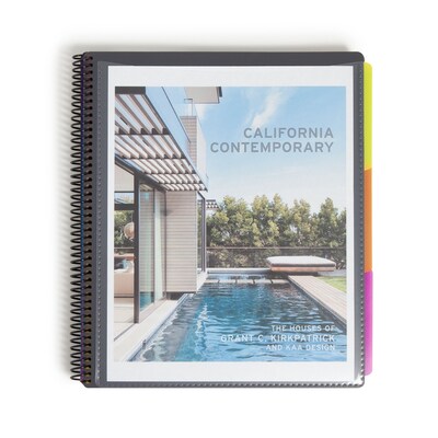 Smead 24-Pocket Poly Project Organizer with Multicolor Dividers, Gray (89206)