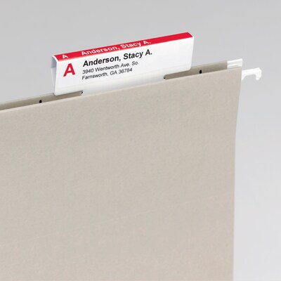 Smead Viewables Hanging File Folder Label Refill Pack, White, 160/Pack (64915)