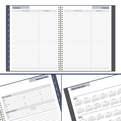 2026 AT-A-GLANCE DayMinder 8.5" x 11" Monthly Planner, Poly Cover, Gray (GC470-07-26)