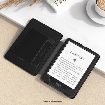 SaharaCase Indy TPU 7" Folio Case & Screen Protector for Kindle Paperwhite and Colorsoft, Black (TB00438-ZD-T70)