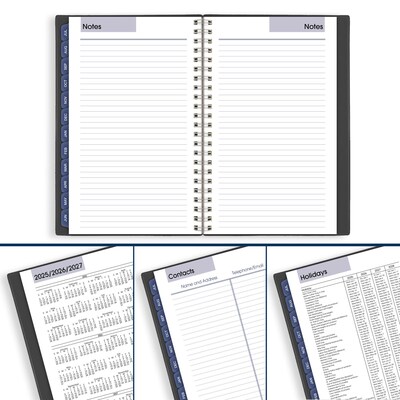 2025-2026 AT-A-GLANCE DayMinder 5" x 8" Academic Year Weekly & Monthly Planner, Plastic Cover, Charcoal (AYC200-45-26)