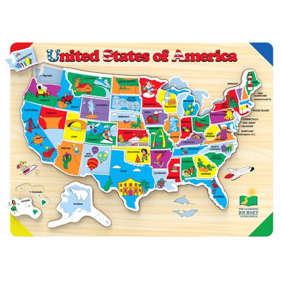 The Learning Journey International 40-Piece Lift & Learn USA Map Puzzle (LJI501726)