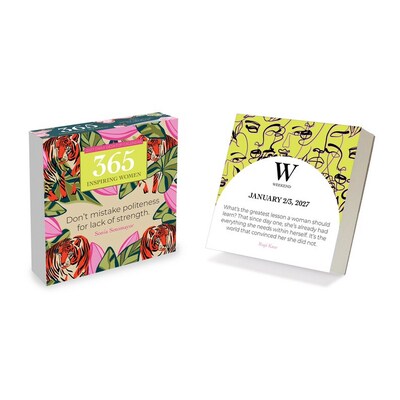 2027 TF Publishing Inspiring Women 5.25 x 5.25 Daily Day-to-Day Calendar, Multicolored (27-3060)