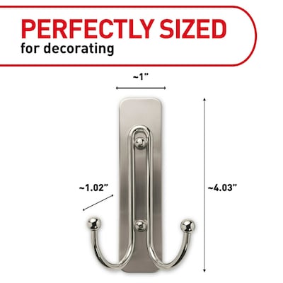 Command Large Hook, 4 lb., Brushed Nickel (17036BN-ES)