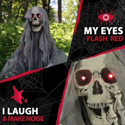 Haunted Hill Farm 71" Ruthless the Mocking Reaper (HHSKEL-5FLSA)