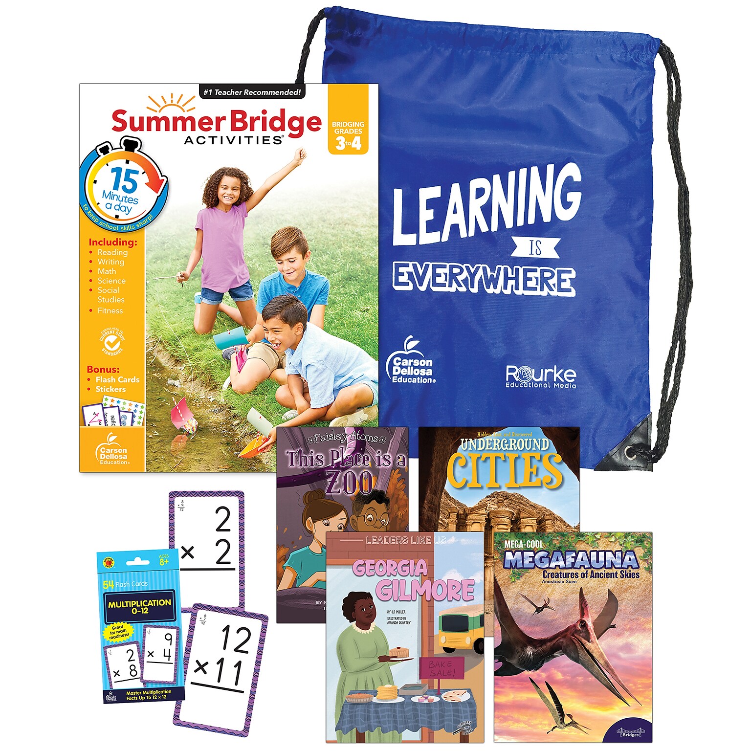 Summer Bridge Activities Summer Bridge Essentials Backpack, Grade 3-4 Workbook, 8/Set (CD-745385B)
