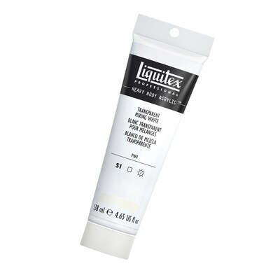 Liquitex Professional Heavy Body Acrylic Paint Tube, Transparent Mixing White, 138 mL (LIQ4417430)