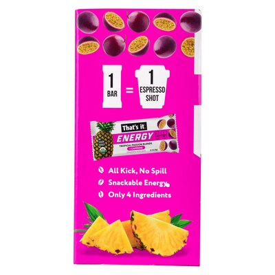 That's It Organic Gluten Free Tropical Passion Blends Energy Bar, 0.7 oz., 36/Pack (220-02519)