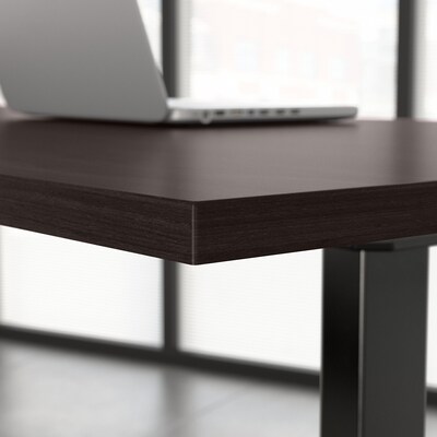 Bush Business Furniture Move 60 Series 60"W Electric Height Adjustable Standing Desk, Black Walnut/Black (M6S6030BWBK)