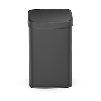 Nine Stars Stainless Steel Motion Sensor Trash Can, 13.2 Gallon, Black (DZT-50-28BSS)
