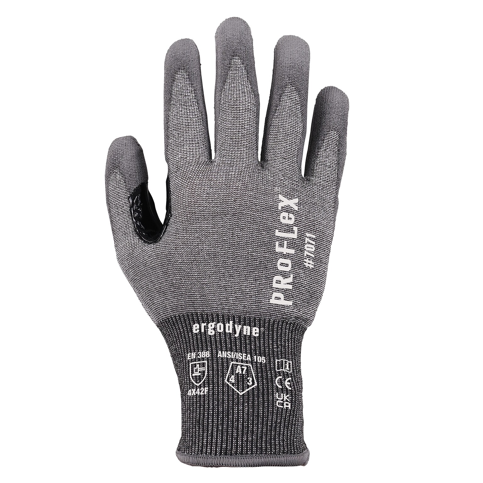 Ergodyne ProFlex 7071 PU Coated Cut-Resistant Gloves, ANSI A7, Gray, XXL, 12 Pair (18066)