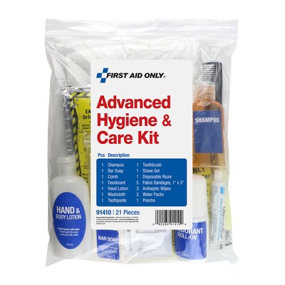 First Aid Only Advanced Hygiene and Care Kit, 21 Pieces (91410)