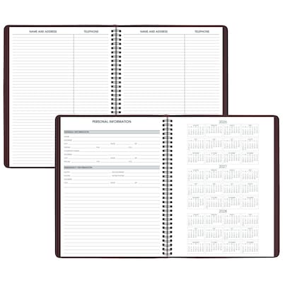 2027 AT-A-GLANCE 8.25" x 11" Weekly Appointment Book, Faux Leather Cover, Wine Stone (70-950-50-27)