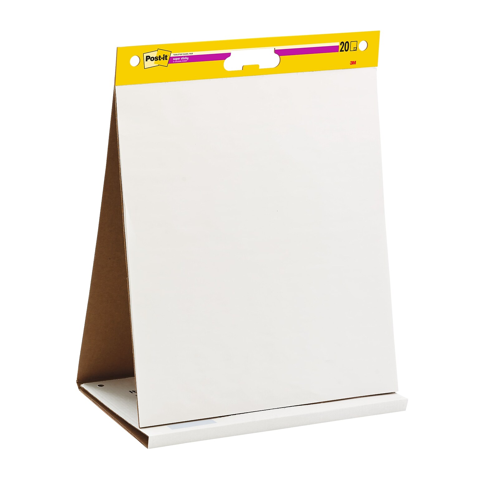 Post-it Super Sticky Tabletop Easel Pad, 20 x 23, 20 Sheets/Pad (563DE)
