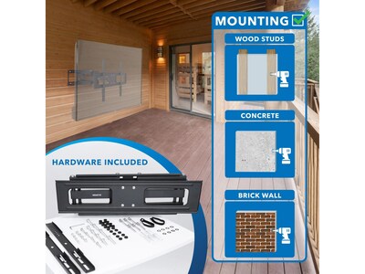 Mount-It! Full-Motion Outdoor TV Wall Mount, 110 lbs. Max. (MI-396)